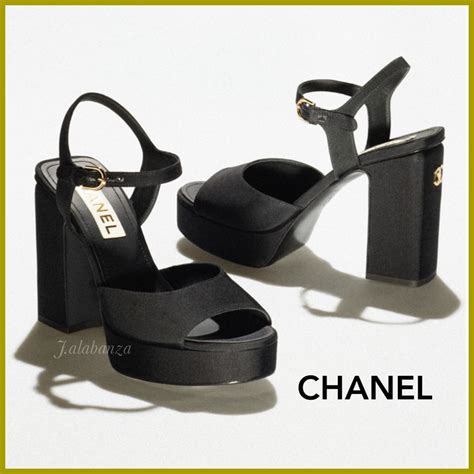 chanel block heel sandal|sandals in chanel.